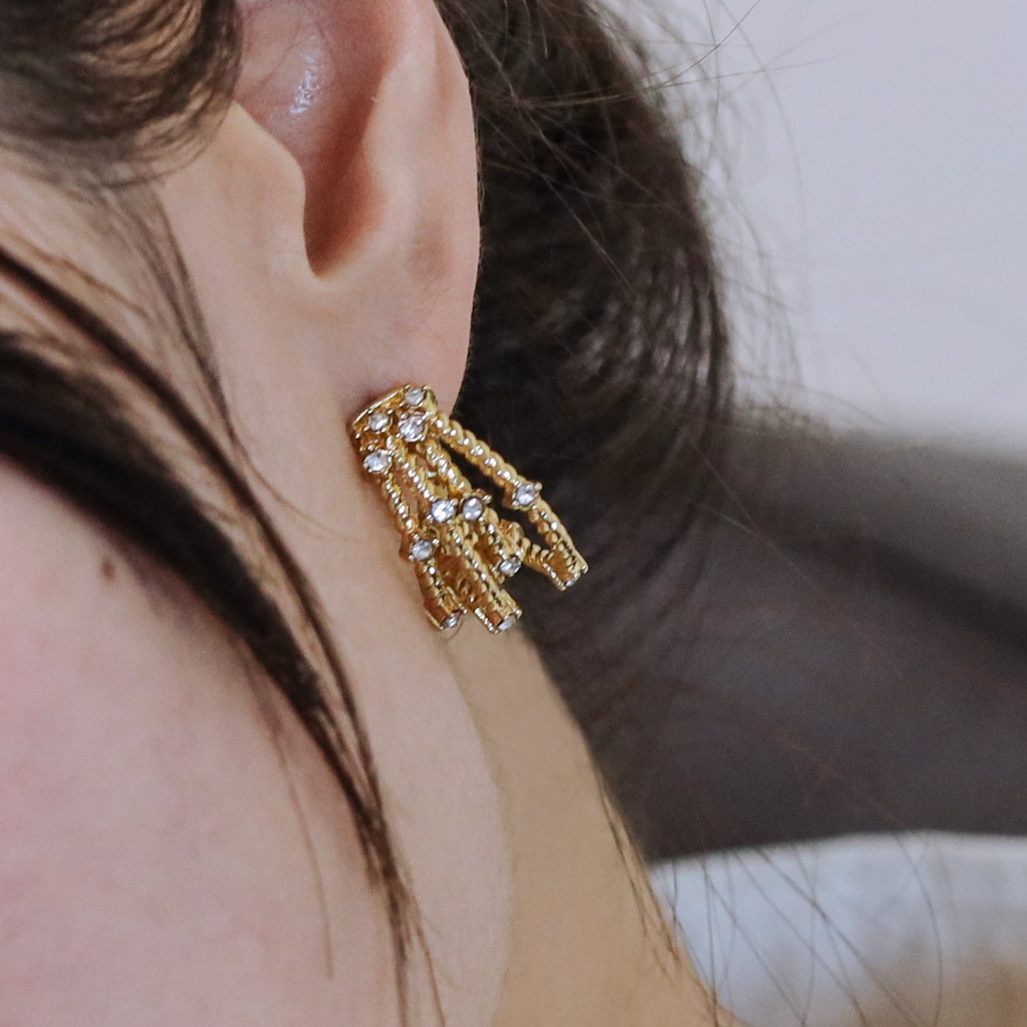 Ethereal Elegance Twisted Earrings 18k