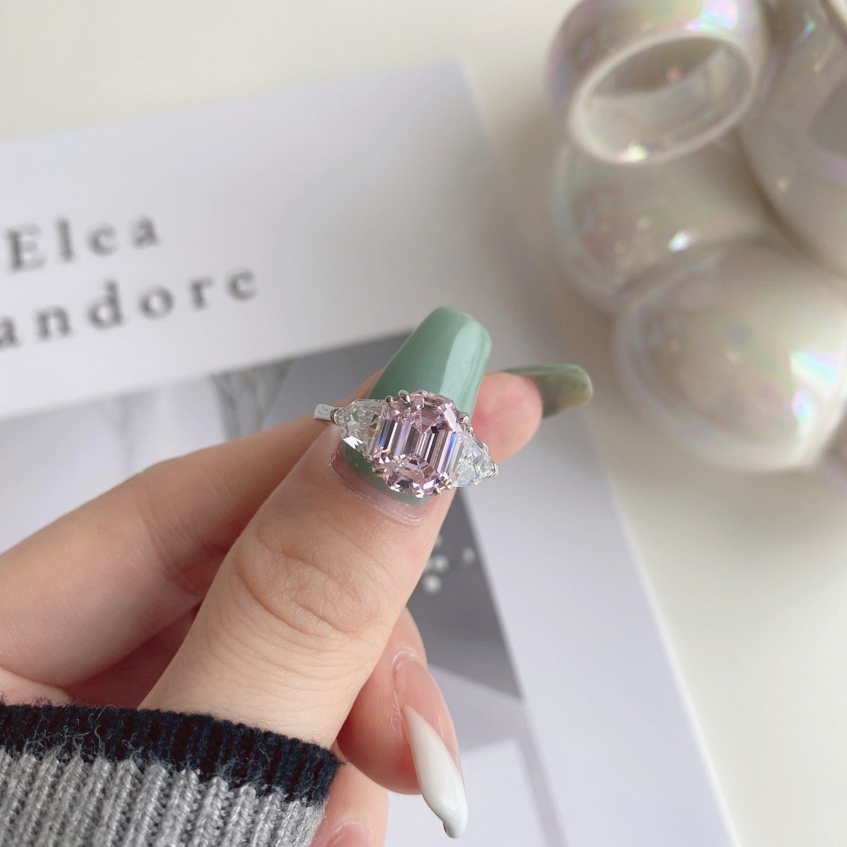 Blush Romance Emerald Ring - Blush s925 Collection