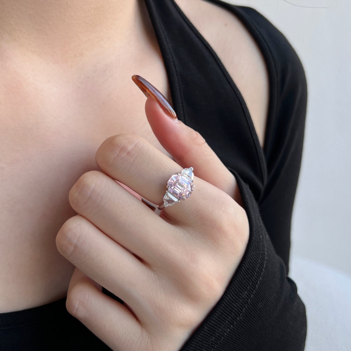 Blush Romance Emerald Ring - Blush s925 Collection