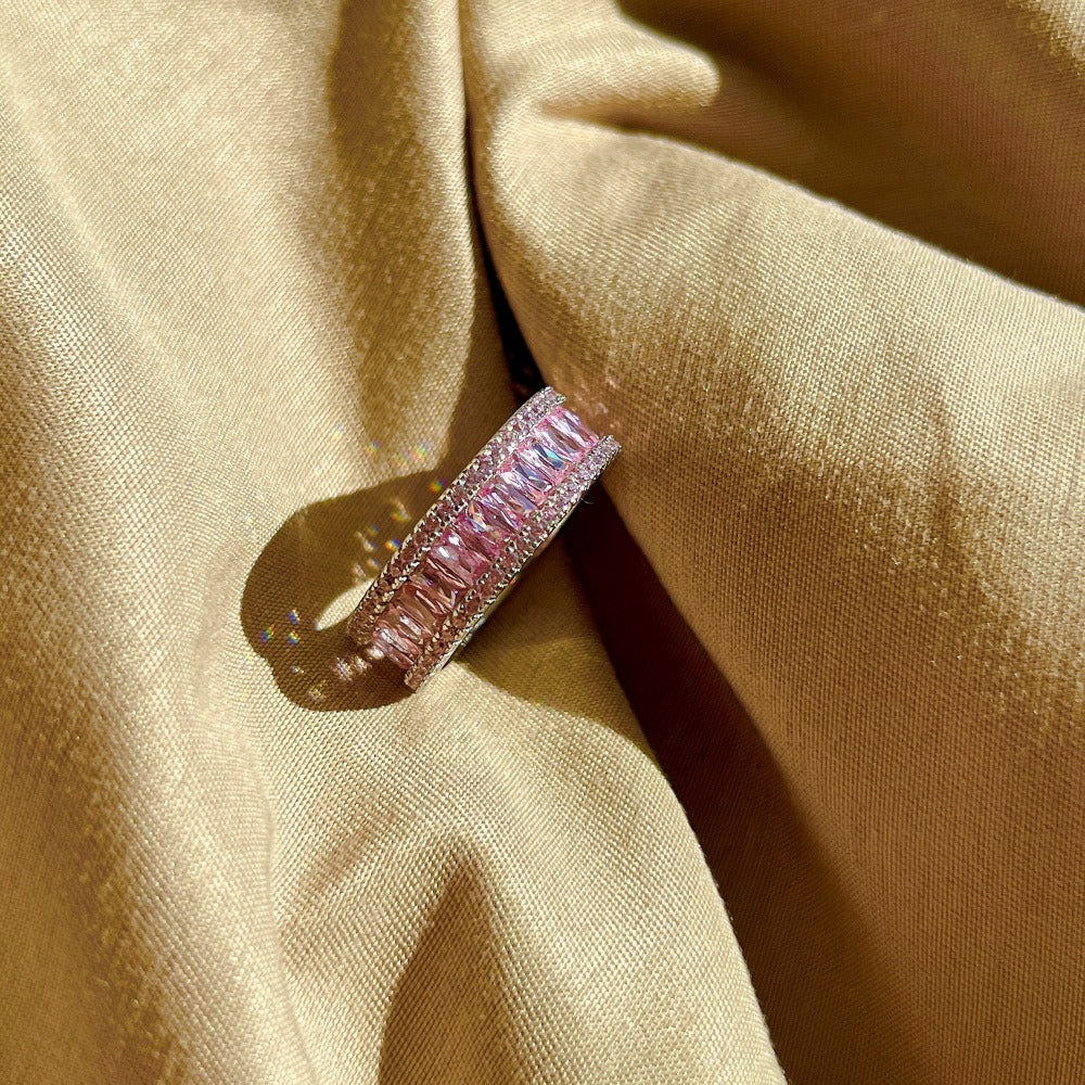 Blush Sparkle Round Ring - Blush s925 collection