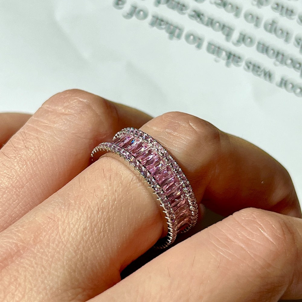 Blush Sparkle Round Ring - Blush s925 collection