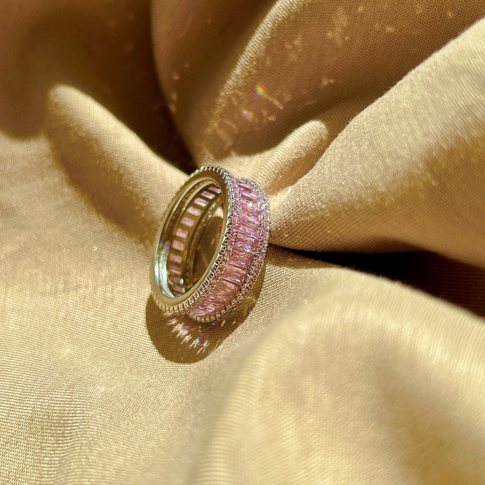 Blush Sparkle Round Ring - Blush s925 collection