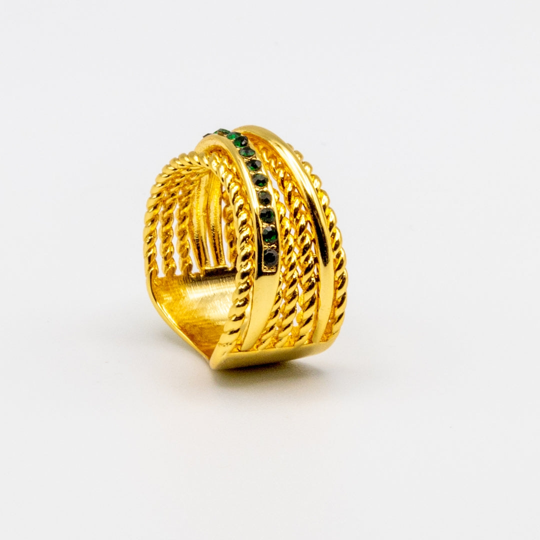 Emerald City Geometry 18k Copper Ring