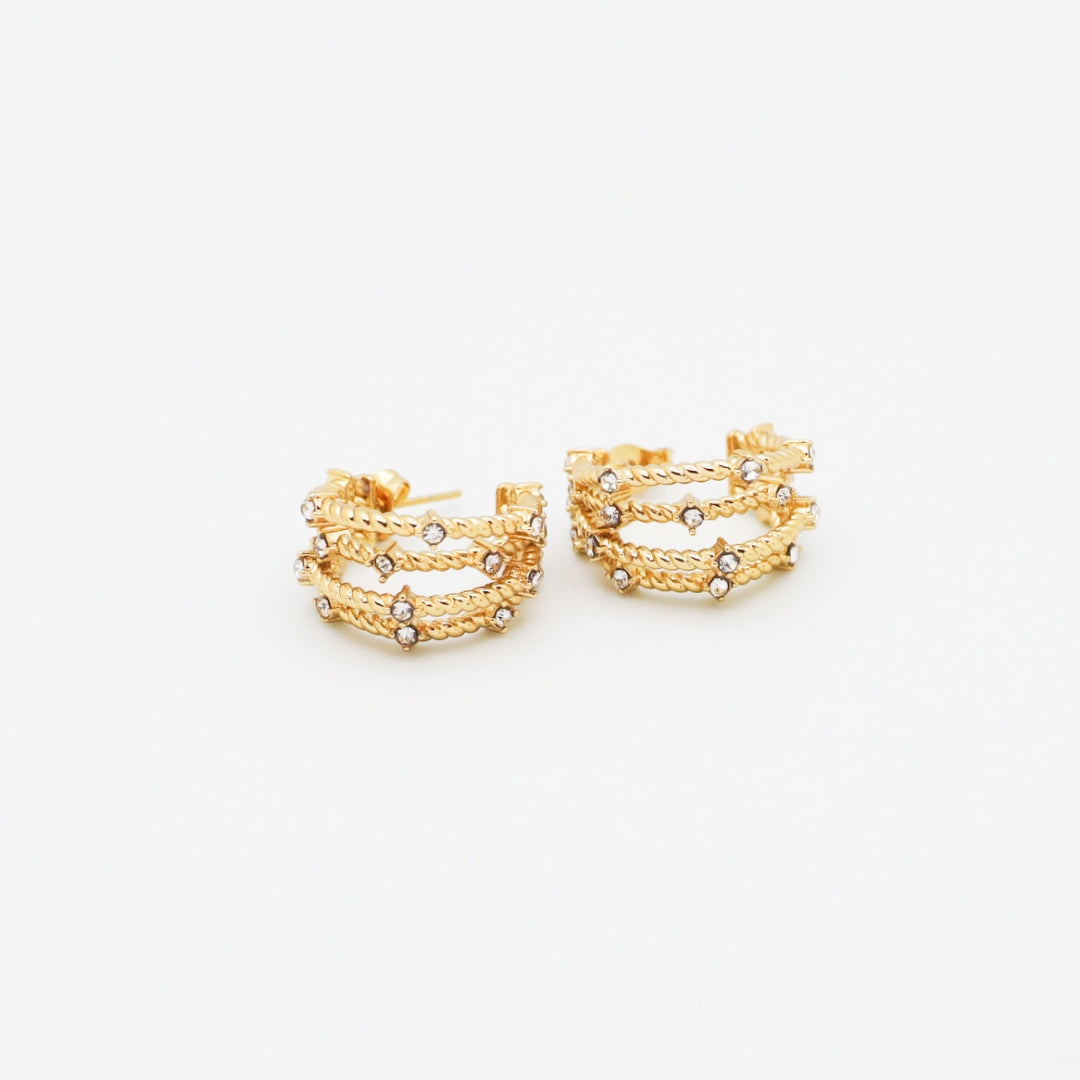 Ethereal Elegance Twisted Earrings 18k