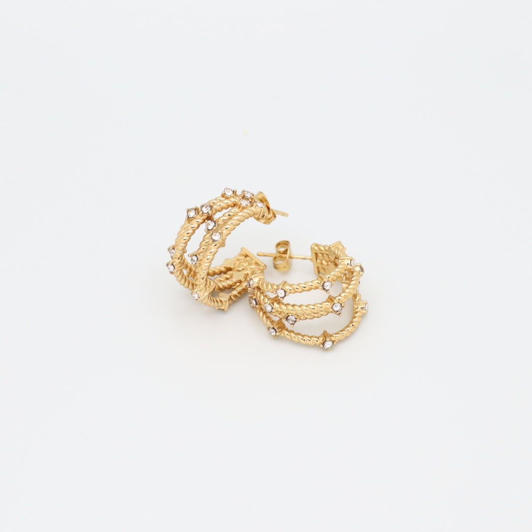 Ethereal Elegance Twisted Earrings 18k