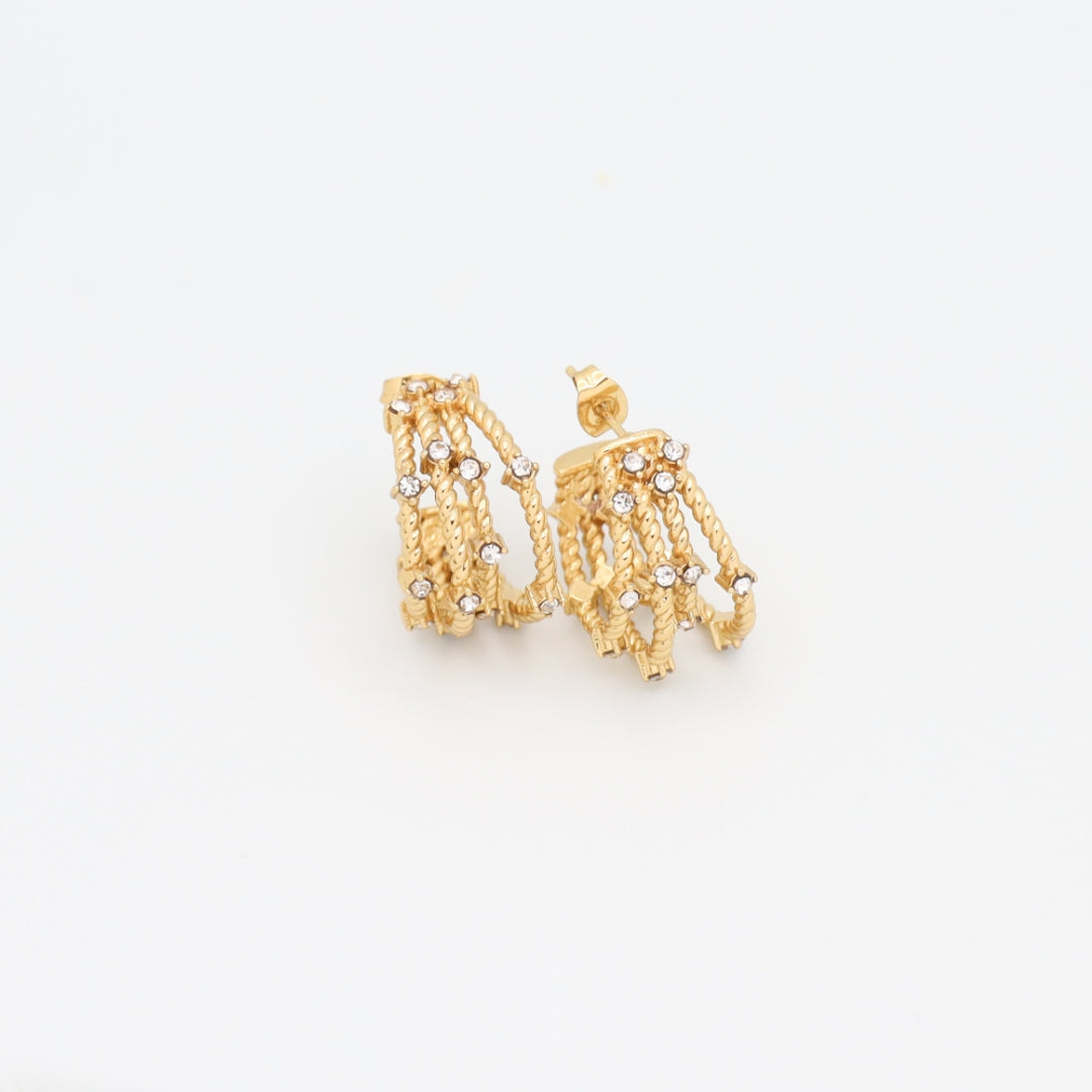 Ethereal Elegance Twisted Earrings 18k