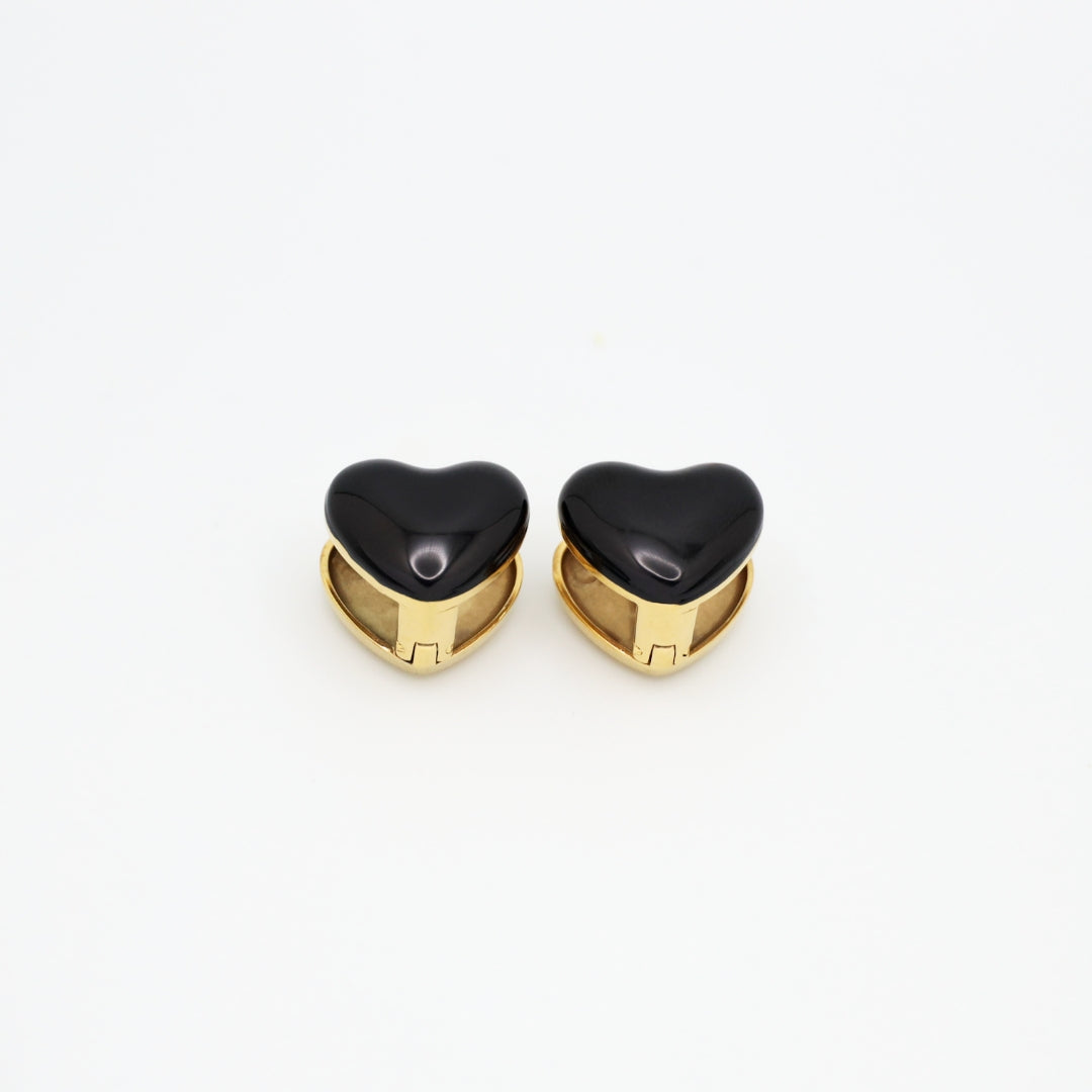 Heartfelt Oil Drop Earrings 18k