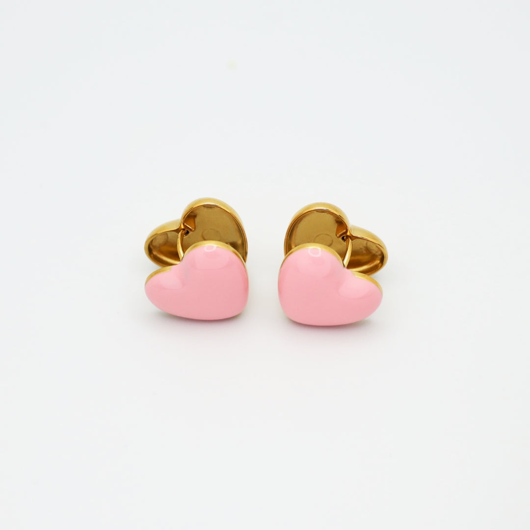 Heartfelt Oil Drop Earrings 18k