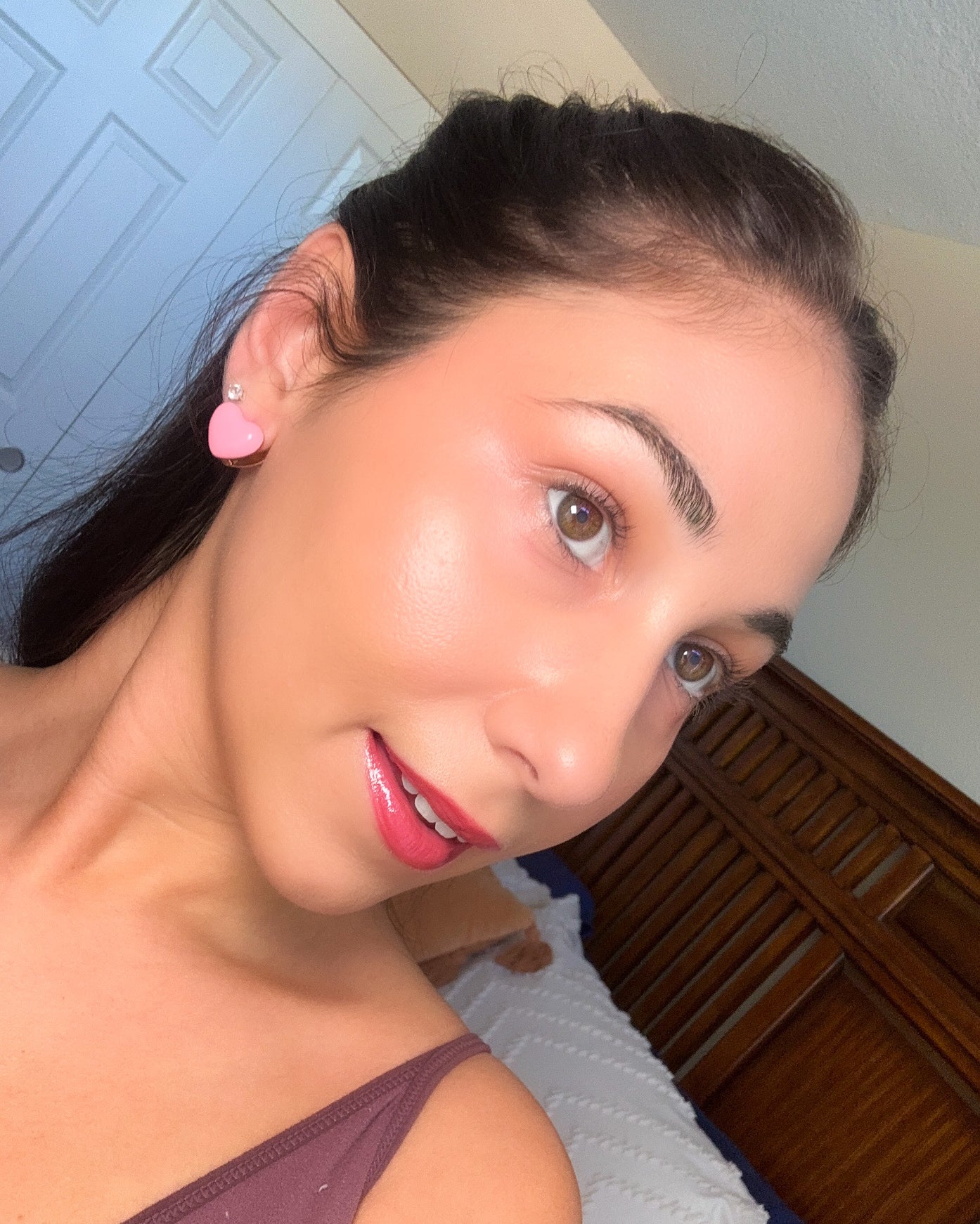 Heartfelt Oil Drop Earrings 18k