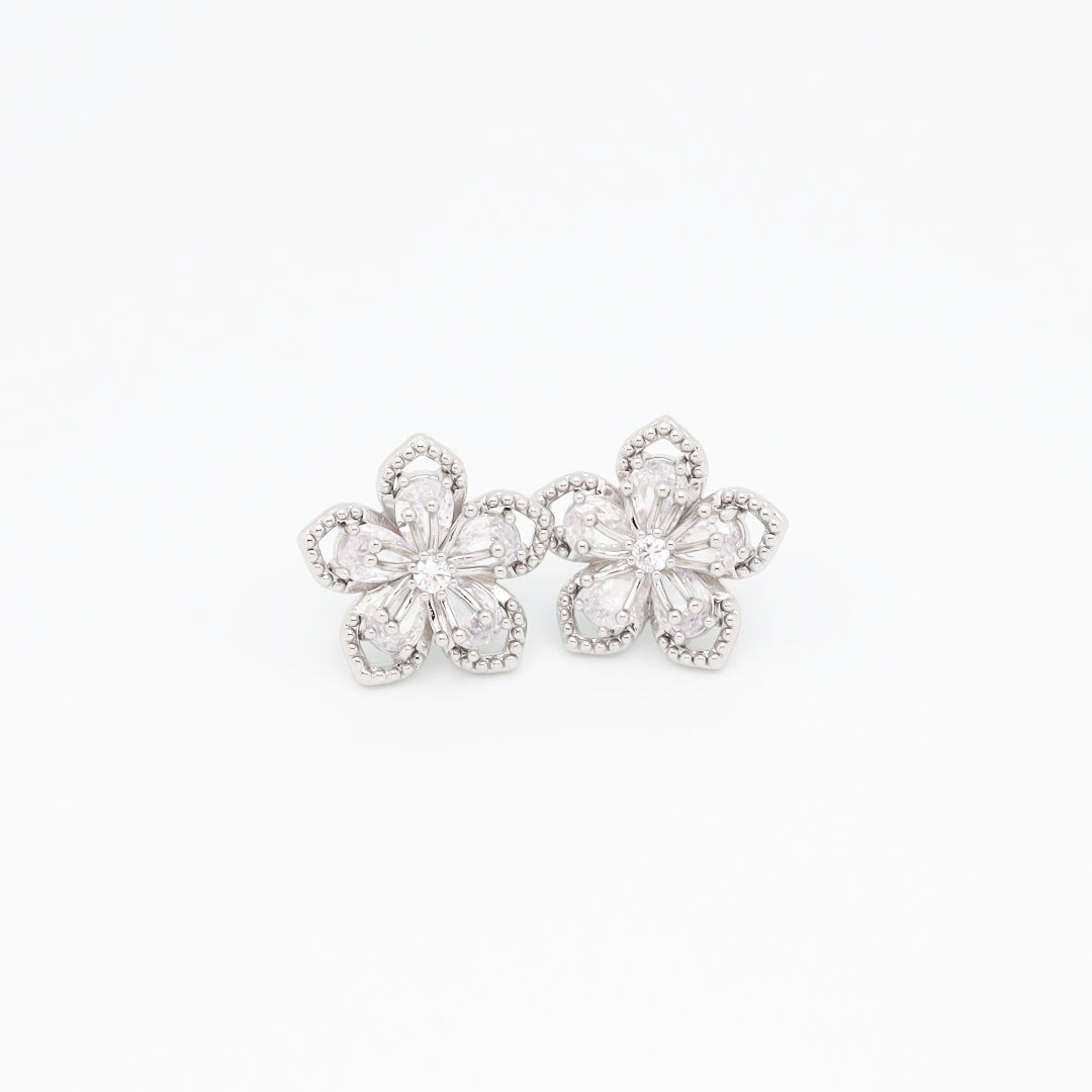 Petite Blossom Double Layer S925 Earrings