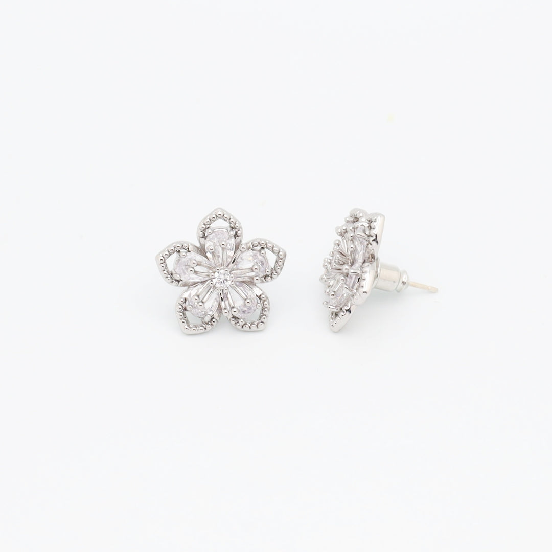 Petite Blossom Double Layer S925 Earrings