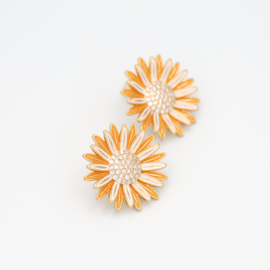 Sunflower Radiance S925 Earrings