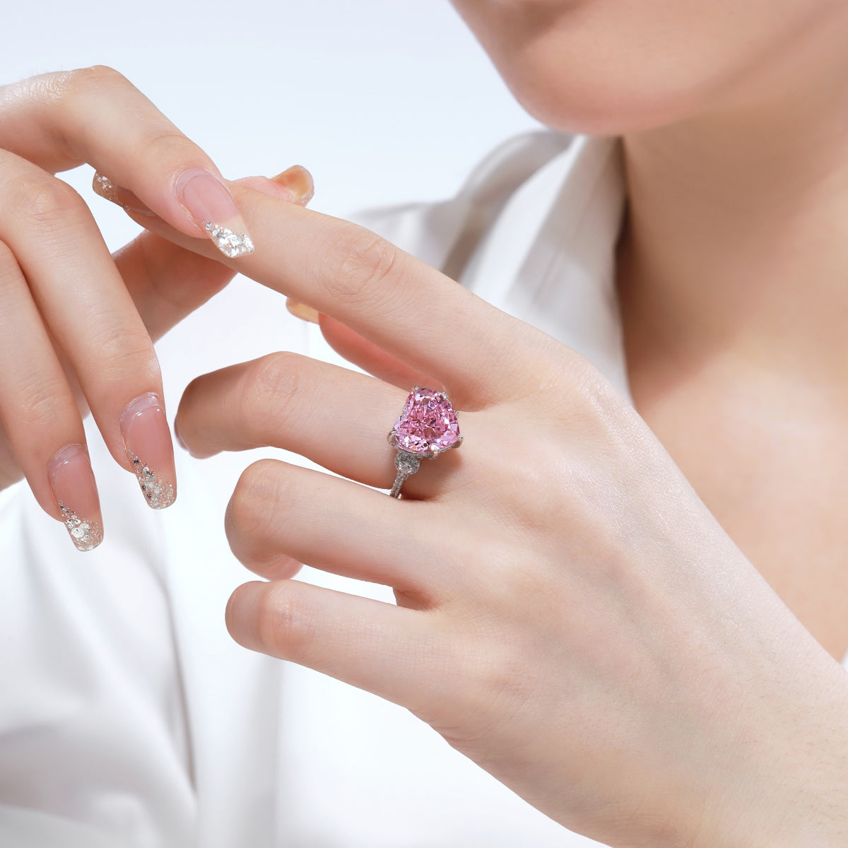 Sweetheart Sparkle Ring - Blush s925 Collection