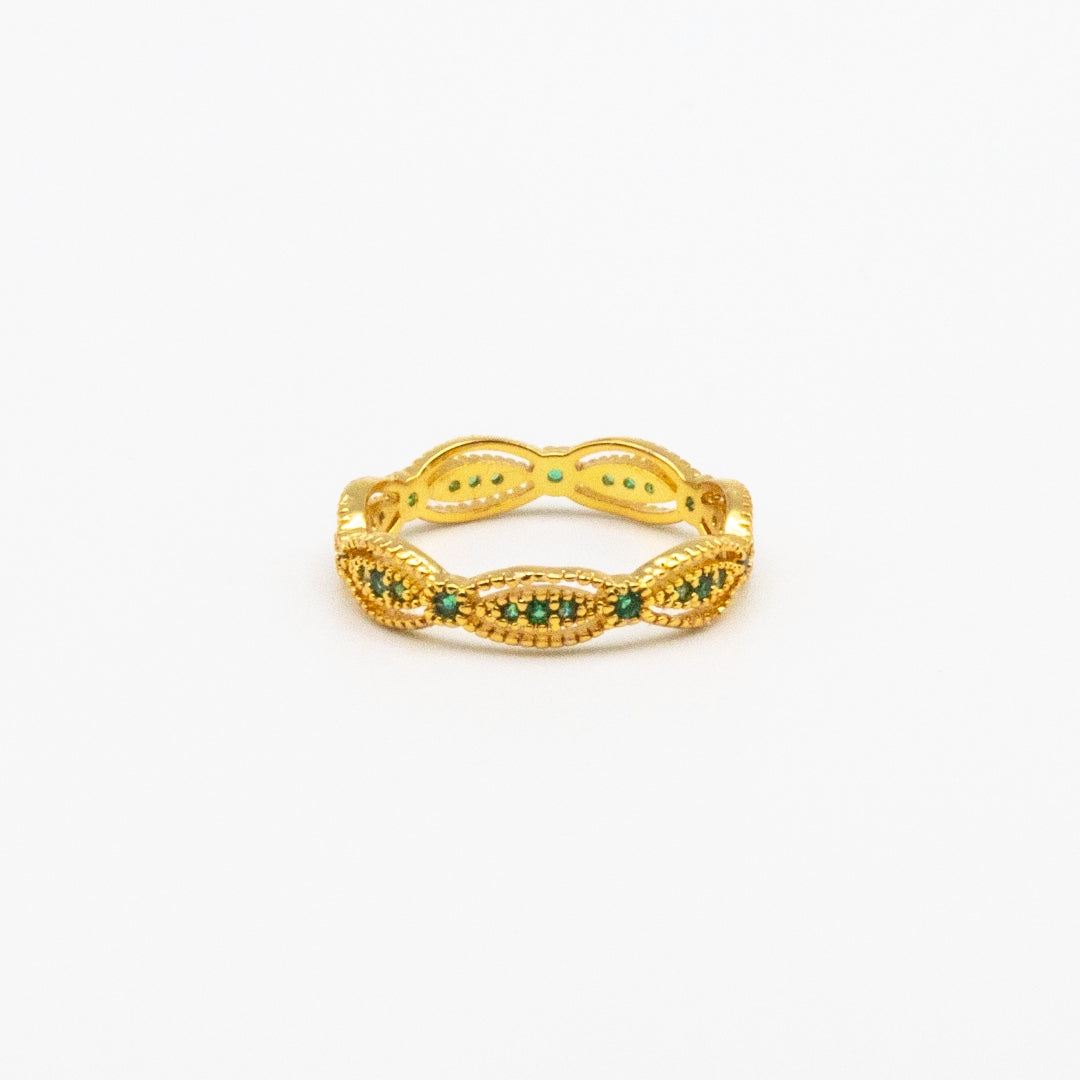 Veridian Curve 18k Ring