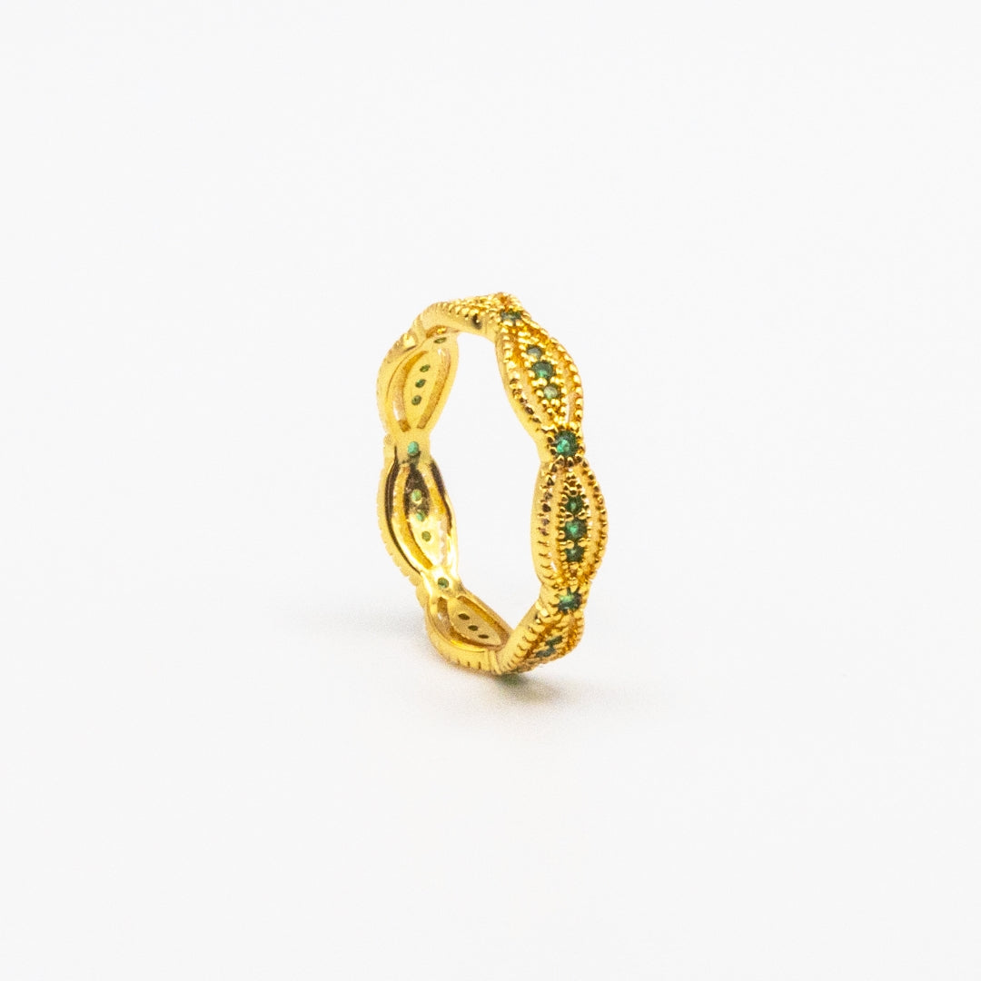 Veridian Curve 18k Ring