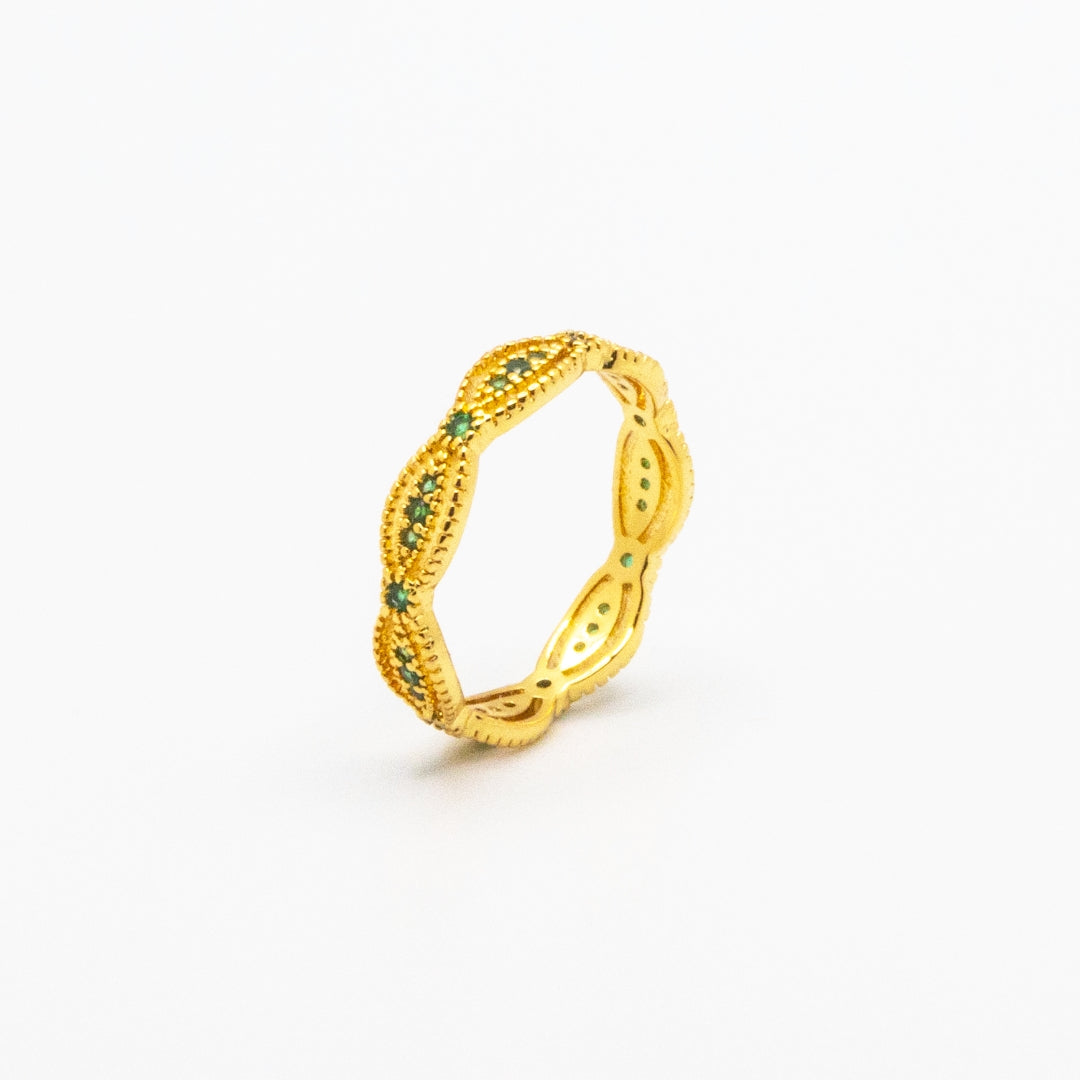 Veridian Curve 18k Ring
