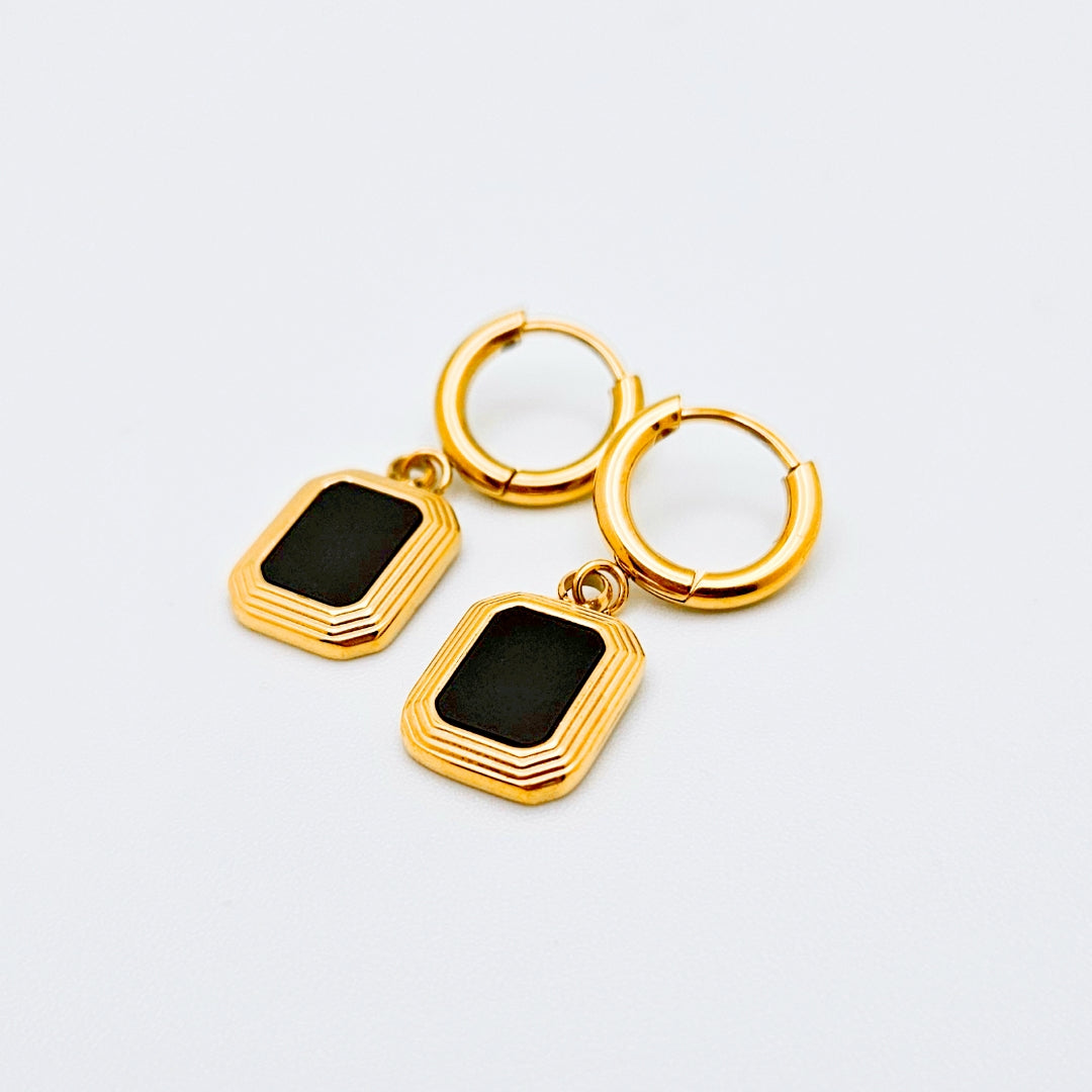 Vintage Chic Geometric Earrings 18k