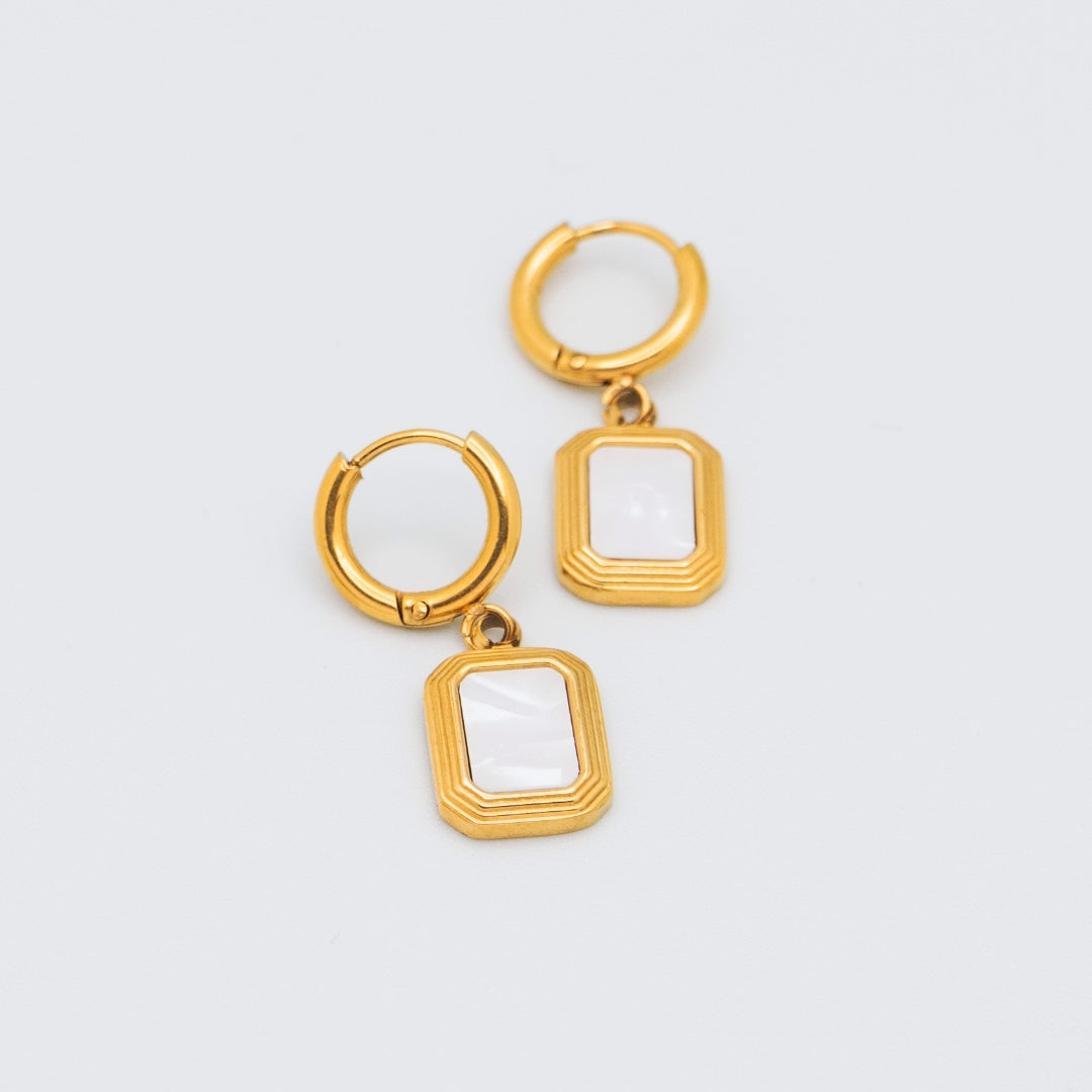 Vintage Chic Geometric Earrings 18k