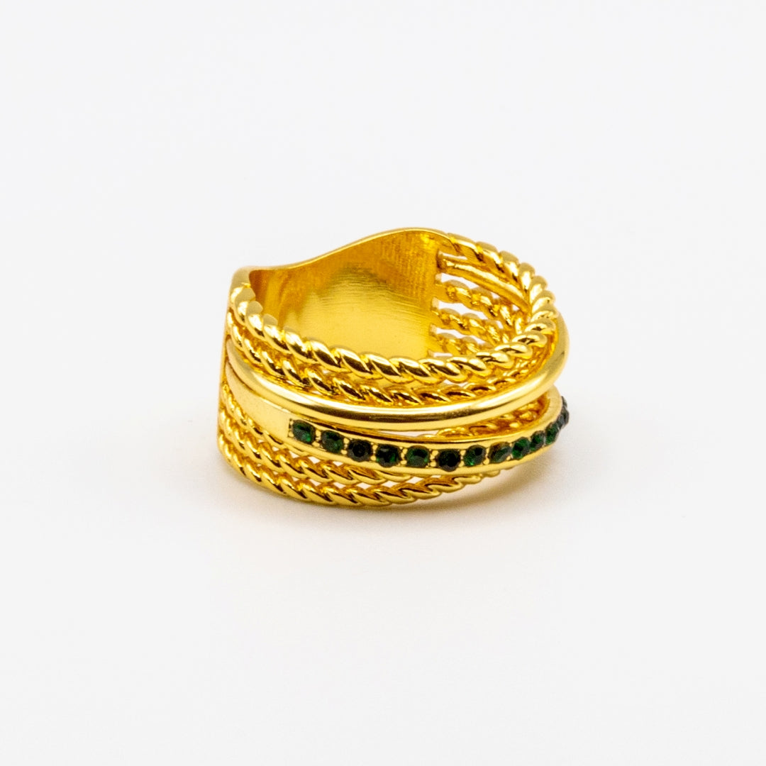 Emerald City Geometry 18k Copper Ring